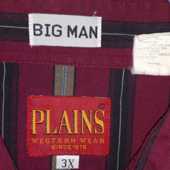Plains Big Man Pearl Snap Button Down Shirt - Picture 4 of 4